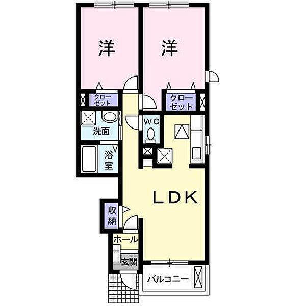 シャトレ城南I 103｜三重県松阪市大黒田町(賃貸アパート2LDK・1階・55.17㎡)の写真 その2