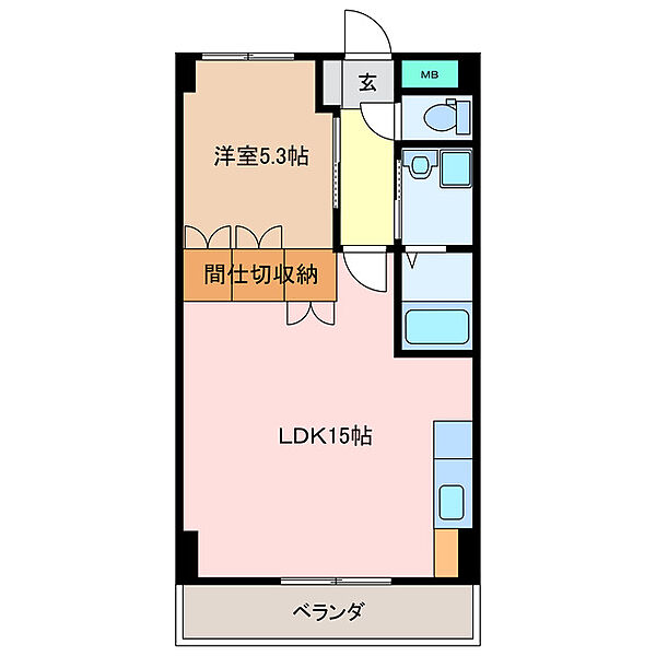 ヴェルメゾン 505｜三重県松阪市石津町(賃貸マンション1LDK・5階・45.25㎡)の写真 その2