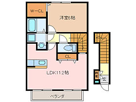 アップルン 202 ｜ 三重県松阪市久保町（賃貸アパート1LDK・2階・46.28㎡） その2