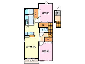 アリアーテ　Ｂ棟 203 ｜ 三重県多気郡明和町大字中海（賃貸アパート2LDK・2階・58.48㎡） その2