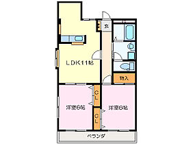 タプローコート 205 ｜ 三重県松阪市外五曲町（賃貸アパート2LDK・2階・58.86㎡） その2