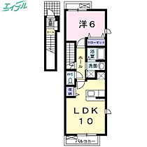 ペール・リアンＡ棟  ｜ 三重県松阪市大黒田町（賃貸アパート1LDK・2階・42.37㎡） その2