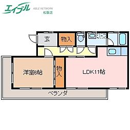 南町分譲マンション 1LDKの間取図画像