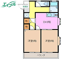 ロイヤルメゾンラボロ 2DKの間取図画像