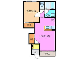 三重県津市庄田町（賃貸アパート1LDK・1階・44.52㎡） その2