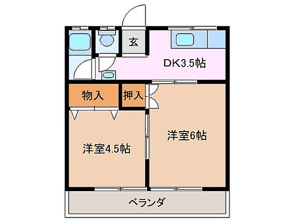 三重県津市藤方(賃貸アパート2DK・2階・30.00㎡)の写真 その2