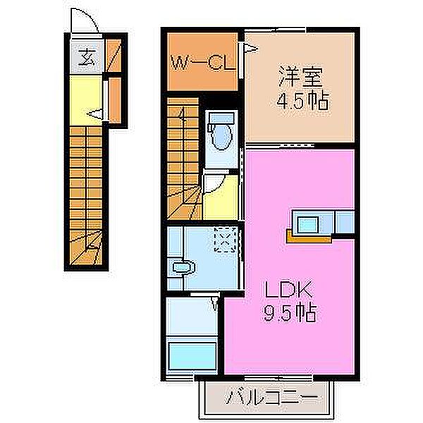 三重県津市久居相川町(賃貸アパート1LDK・2階・42.54㎡)の写真 その2