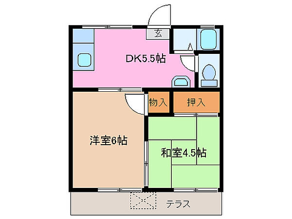 三重県津市久居中町(賃貸アパート2DK・2階・31.59㎡)の写真 その2