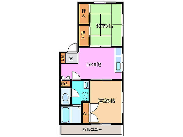 三重県津市久居新町(賃貸マンション2DK・3階・43.53㎡)の写真 その2