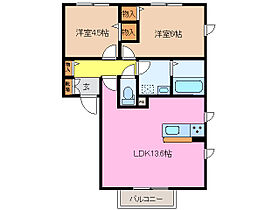 三重県津市一志町田尻（賃貸アパート2LDK・1階・55.81㎡） その2