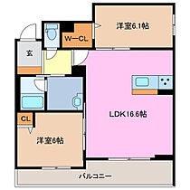 三重県津市南丸之内（賃貸マンション2LDK・3階・65.13㎡） その2