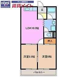 JR紀勢本線 高茶屋駅 徒歩19分 2階/-