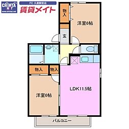 近鉄名古屋線 桃園駅 徒歩20分 2階/-