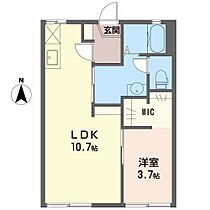 三重県松阪市中林町（賃貸アパート1LDK・1階・34.00㎡） その2