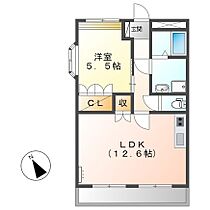 三重県松阪市甚目町（賃貸アパート1LDK・1階・43.20㎡） その2