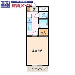 5MAYUMI.BILU 1Kの間取図画像