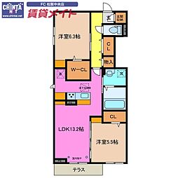 JR紀勢本線 松阪駅 バス5分 バス内五曲下車 徒歩27分 1階/-