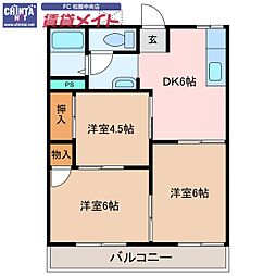 近鉄山田線 東松阪駅 徒歩14分 2階/-