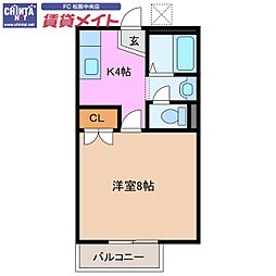マイランドパート2 1Kの間取図画像