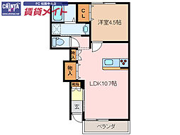 近鉄山田線 東松阪駅 4.6km 1階/-