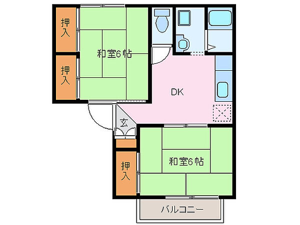 三重県伊勢市竹ケ鼻町(賃貸アパート2DK・1階・43.00㎡)の写真 その2
