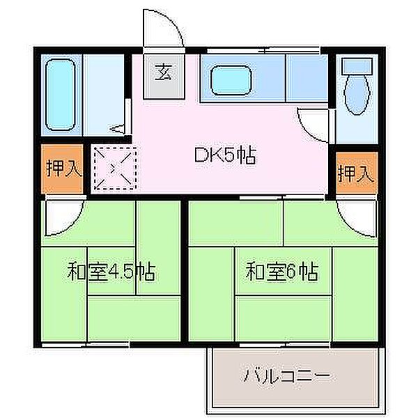 三重県伊勢市御薗町高向(賃貸アパート2DK・2階・33.00㎡)の写真 その2