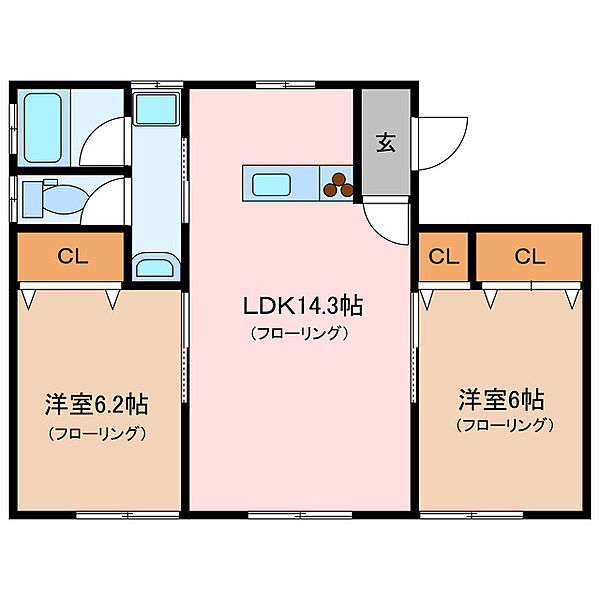 三重県伊勢市御薗町上條(賃貸一戸建2LDK・1階・57.09㎡)の写真 その2