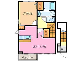 三重県津市大園町（賃貸アパート1LDK・2階・46.09㎡） その2