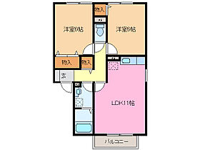 三重県津市藤方（賃貸アパート2LDK・2階・53.80㎡） その2