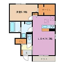 三重県津市上浜町３丁目（賃貸アパート1LDK・1階・54.46㎡） その2