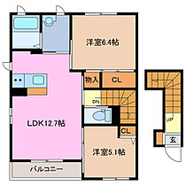 三重県津市栗真町屋町（賃貸アパート2LDK・2階・61.20㎡） その2