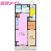 Dスクエア津栄町  ｜ 三重県津市栄町4丁目（賃貸アパート1LDK・3階・42.23㎡） その2