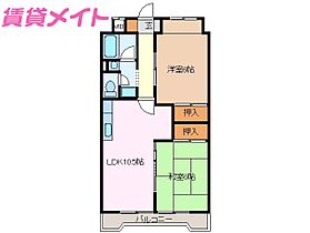 エトアール津  ｜ 三重県津市上浜町1丁目（賃貸マンション2LDK・1階・54.50㎡） その2