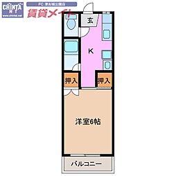 間取図画像 1K