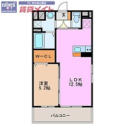 ＭＴＦ−I 9階1LDKの間取り