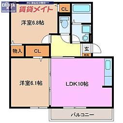 グリュックIII　B棟