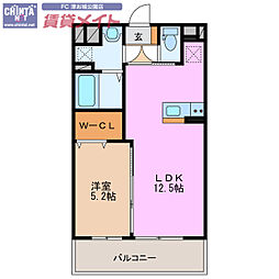 MTF-1 1LDKの間取図画像