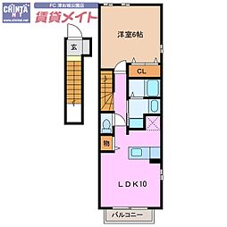 ミラベル 1LDKの間取図画像