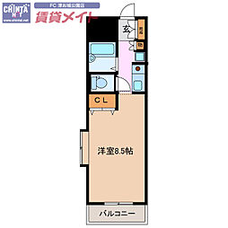 サンロイヤル東丸之内 1Kの間取図画像