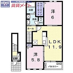 ナリッシュ　トロワ 2階