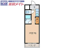 WIN24 ワンルームの間取図画像