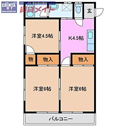 ラッキンハイツ 3階/-
