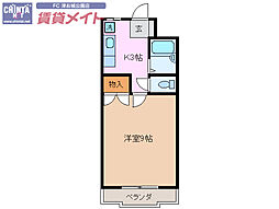 エスポワールマンション 1Kの間取図画像