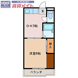 ブルージュ寿町 1DKの間取図画像
