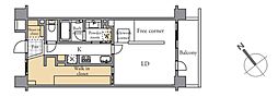 デュオステージ押上シャインコート 1Kの間取図画像