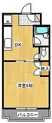 ファミーユ3 1DKの間取図画像