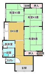 梶山住宅 3DKの間取り