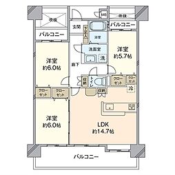 間取図画像 3LDK