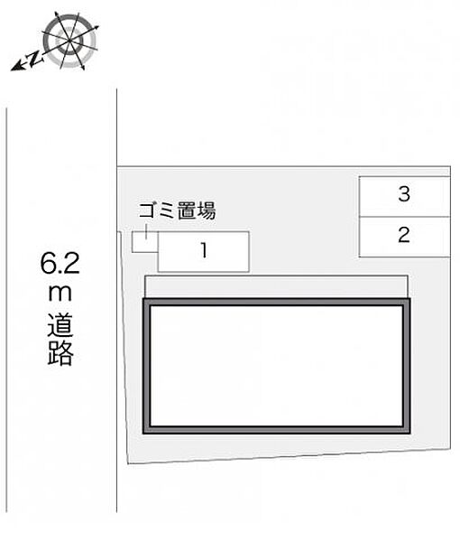 レオパレスエクレール 202｜広島県福山市久松台1丁目(賃貸アパート1K・2階・26.49㎡)の写真 その3