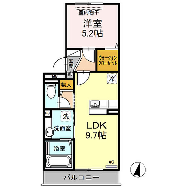 シャンスセーズ ｜広島県福山市御門町2丁目(賃貸アパート1LDK・3階・40.06㎡)の写真 その2